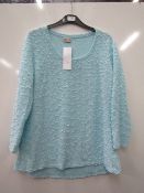 Emily Ladies 3/4 Sleeve Top with Sequins size 16 new with tags
