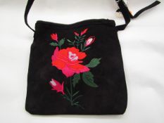 3 x Apache Ladies Black & Embroidered Handbag new with tags