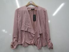 New Look Waterfall Popper Sleeve Blazer in Dusty Pink size 10 new with tags