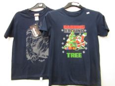 2 items being Xmas T Shirt size L Youth new with tags & Child,s Batman T Shirt size S Youth new