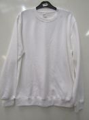 Mens All We Do is White Sweat Jumper size M new