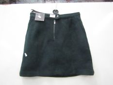 New Look Wool Zip Skirt in dark Green size 8 new with tags