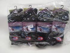 12 x pairs of Ladies Thermal Brushed Socks size 4 -6 new & packaged