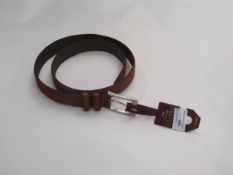 Dents Ladies Brown Suede Belt size S RRP £21 new with tag