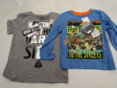 2 items being Star Wars T Shirt age 5 yrs new with tags & Ninja Turtles T Shirt age 3 yrs new with