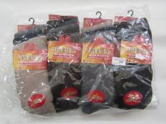 12 x pairs of Thermal Men's Brushed Socks size 6-11 new & packaged