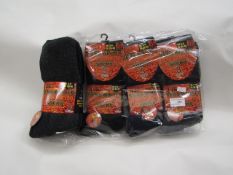 12 x pairs of Men's Winter Non-Elastic Socks size 6-11 new & packaged