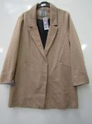 Dorothy Perkins Ladies Coat in Camel size 16 Petite RRP £55 new with tags