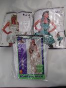 3 x Fun Shack Fancy Dress Outfits being Pop Super Star size XL, Can Can Girl size S & Beautiful