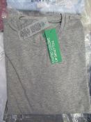 United Colours of Benetton Mens Grey Marl T shirt size S new with tags
