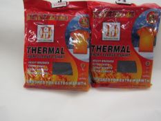 2 x Heat Insulator Thermal Short Sleeve T Shirt Brushed for Extra Warmth size XL new & packaged
