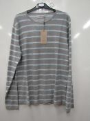 Jack & Jones Originals Men's Light Grey Knitted Crew Neck Top  size L RRP £30 new with tags