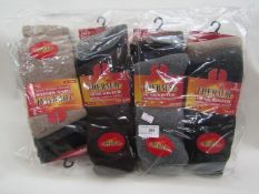 12 x pairs of Thermal Men's Brushed Socks size 6-11 new & packaged