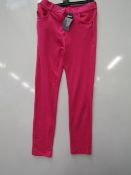 Malailka Ladies Pink Jeggings size 10 new with tags