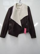 Ladies Adore Faux Sheep Skin Jacket size 12 new with tags