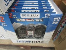 5x packs of 2 snow trax works on shoes or boots , new and in packaging.