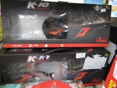2 X K-10 radio controlled helicopters unchecked