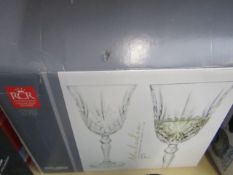 Box containing 4 X crysyal  Goblets