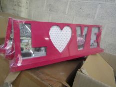 5 x LOVE Photo Frames new & packaged
