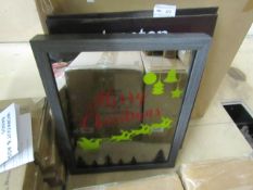 box of 7 Christmas mirrors , new and boxed