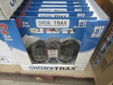5x packs of 2 snow trax works on shoes or boots , new and in packaging.