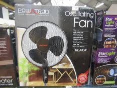 Powertron Oscillating fan untested & boxed