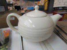 3 X Large cream teapots  all boxed