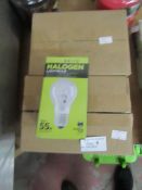 2 X Boxes of 6 Hologen light bulbs fat screw 42W 55W Incandescent Equivalent