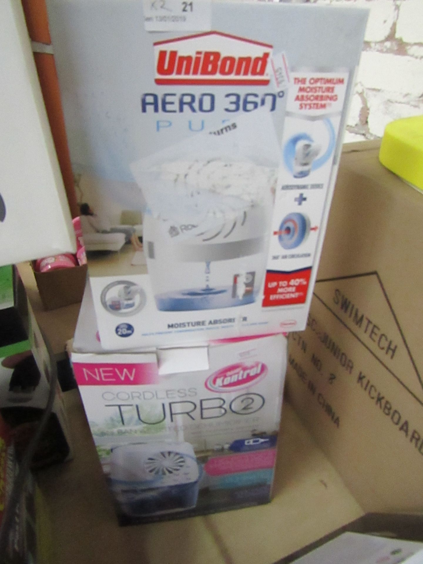 2 X Items being 1 X Unibond Moisture Absorber,1 X Cordless turbo 2 fan assisted dehumidifier,both