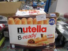 4 X Boxes of 15 Nutella Ferrero B-Ready BBE 03/2019