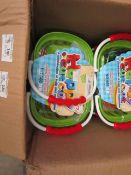 3x Happy cut cut basket containing plastic fruits and vegetables ages 3+ , new and boxed