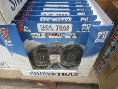 5x packs of 2 snow trax works on shoes or boots , new and in packaging.