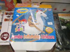 2 X Jumbo Inflatable Unicorns both unchecked