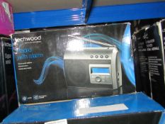 Techwood radio with alarm 20 pre-tuned stations , untested and boxed