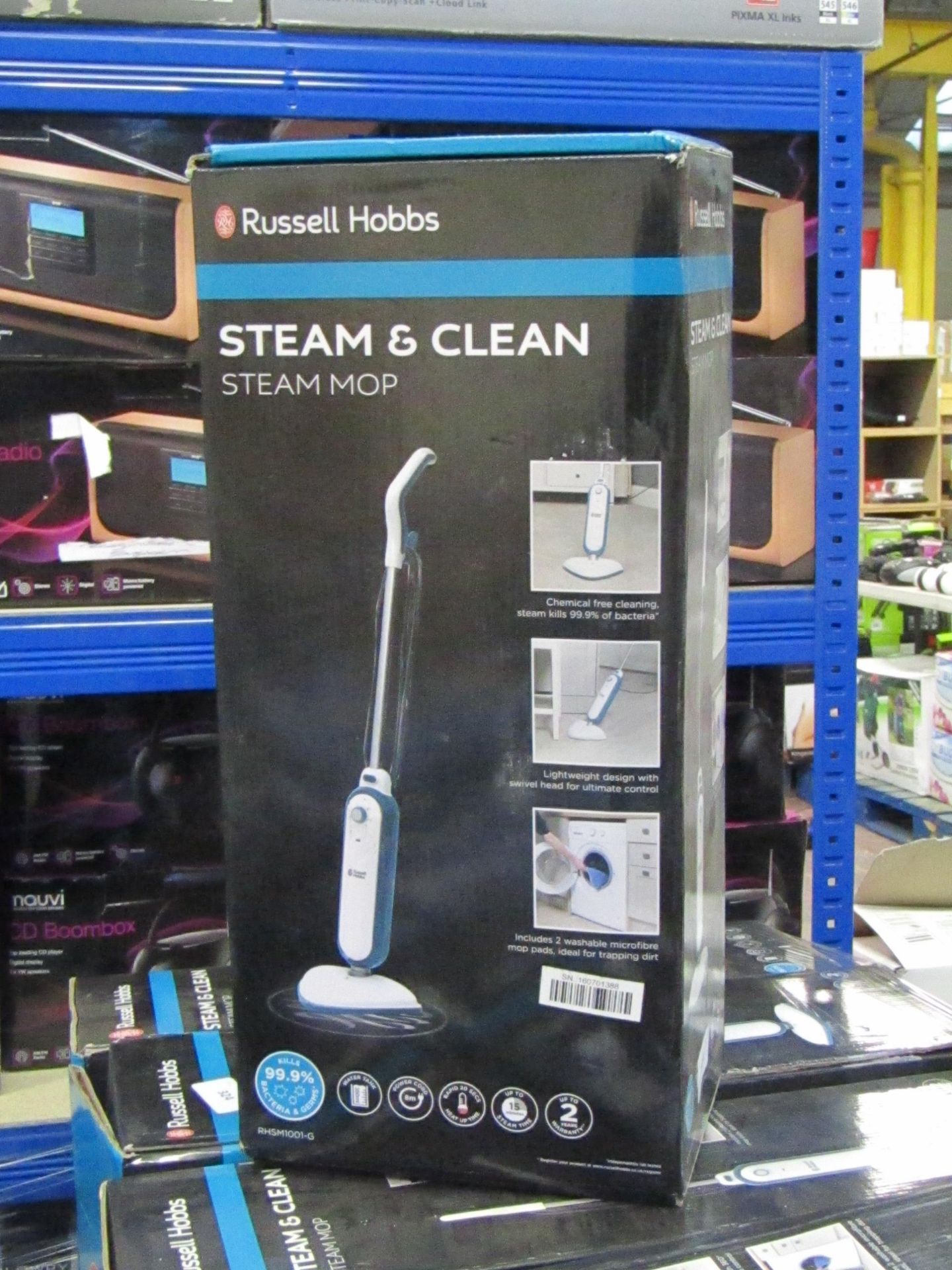 10x Russell Hobbs steam & clean steam mops. We have spot checked a number of these items from the