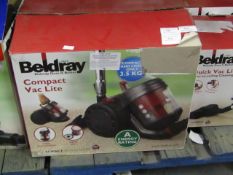 Beldray compact vac lite, tested working and boxed.
