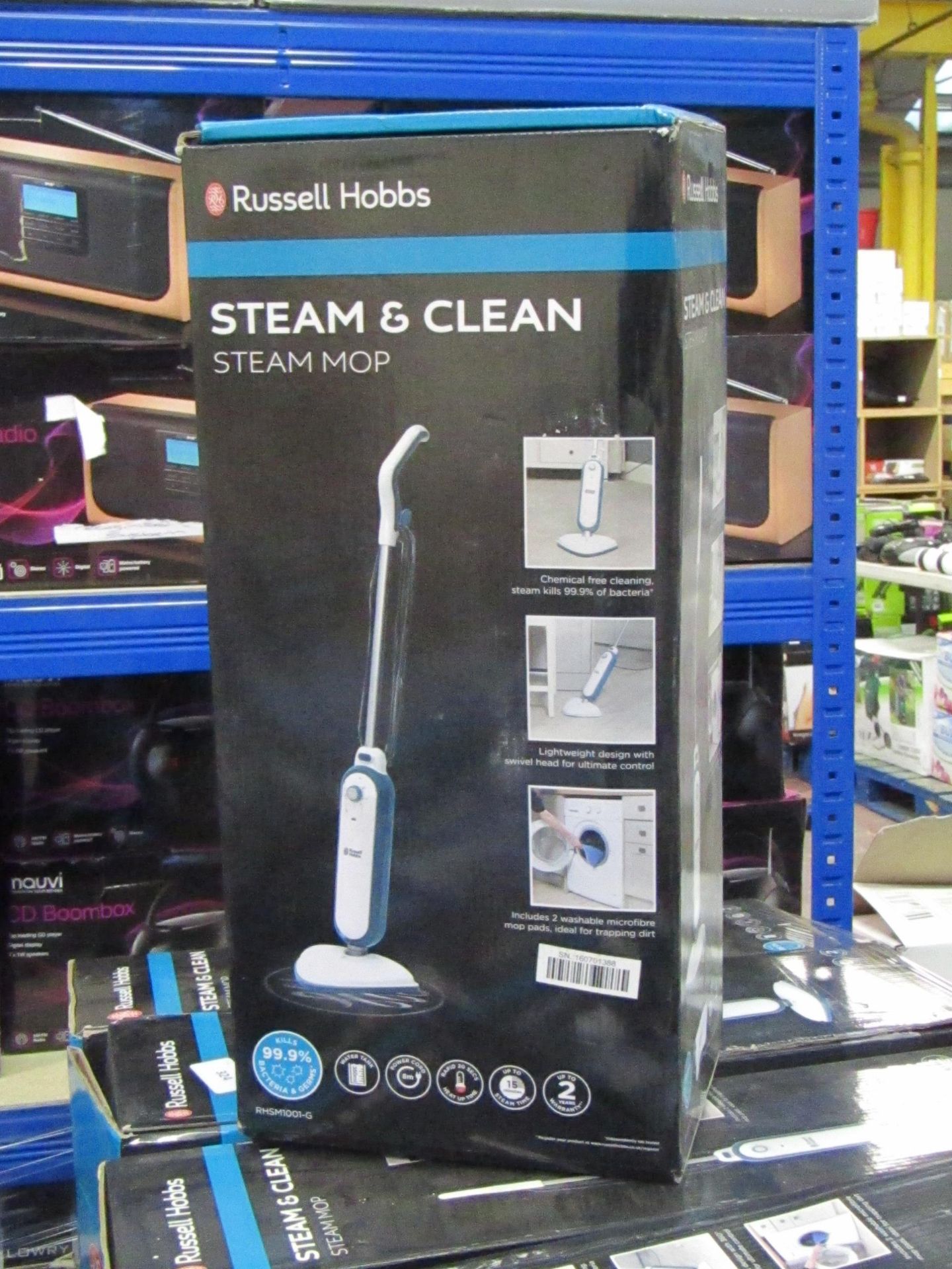 10x Russell Hobbs steam & clean steam mops. We have spot checked a number of these items from the