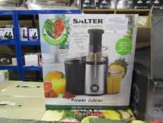 Salter power juicer, tested working and boxed.