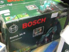 Bosch Rotak 34R corded lawn mower, tested working and boxed.