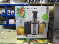 Salter power juicer, tested working and boxed.
