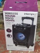 Intempo wireless sound disco lights, tailgate LED speaker. Unchecked & boxed.