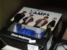 2x The Vamps stereo headphones. Both unchecked & boxed.
