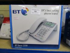 BT decor 2200 corded phone. Unchecked & boxed.
