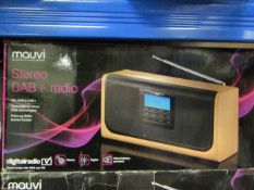 5x Mauvi stereo DAB+ radio, all untested and boxed.