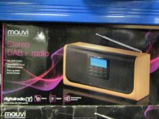 5x Mauvi stereo DAB+ radio, all untested and boxed.