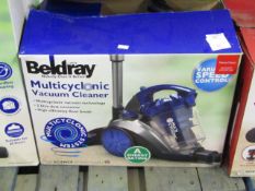 Beldray Multicyclonic vacuum cleaner, tested working and boxed.