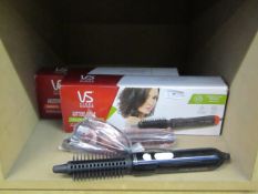 3x Vidal Sassoon hot air styler, tested working and boxed.