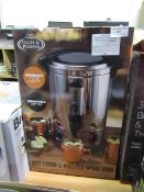 Giles & Posner 7L hot cider and mulled wine urn, tested working and boxed.