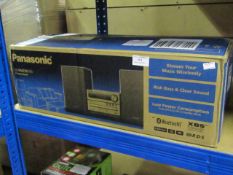 Panasonic SC-PM250 CD stereo system, Bluetooth, tested working and boxed. RRP £79.99