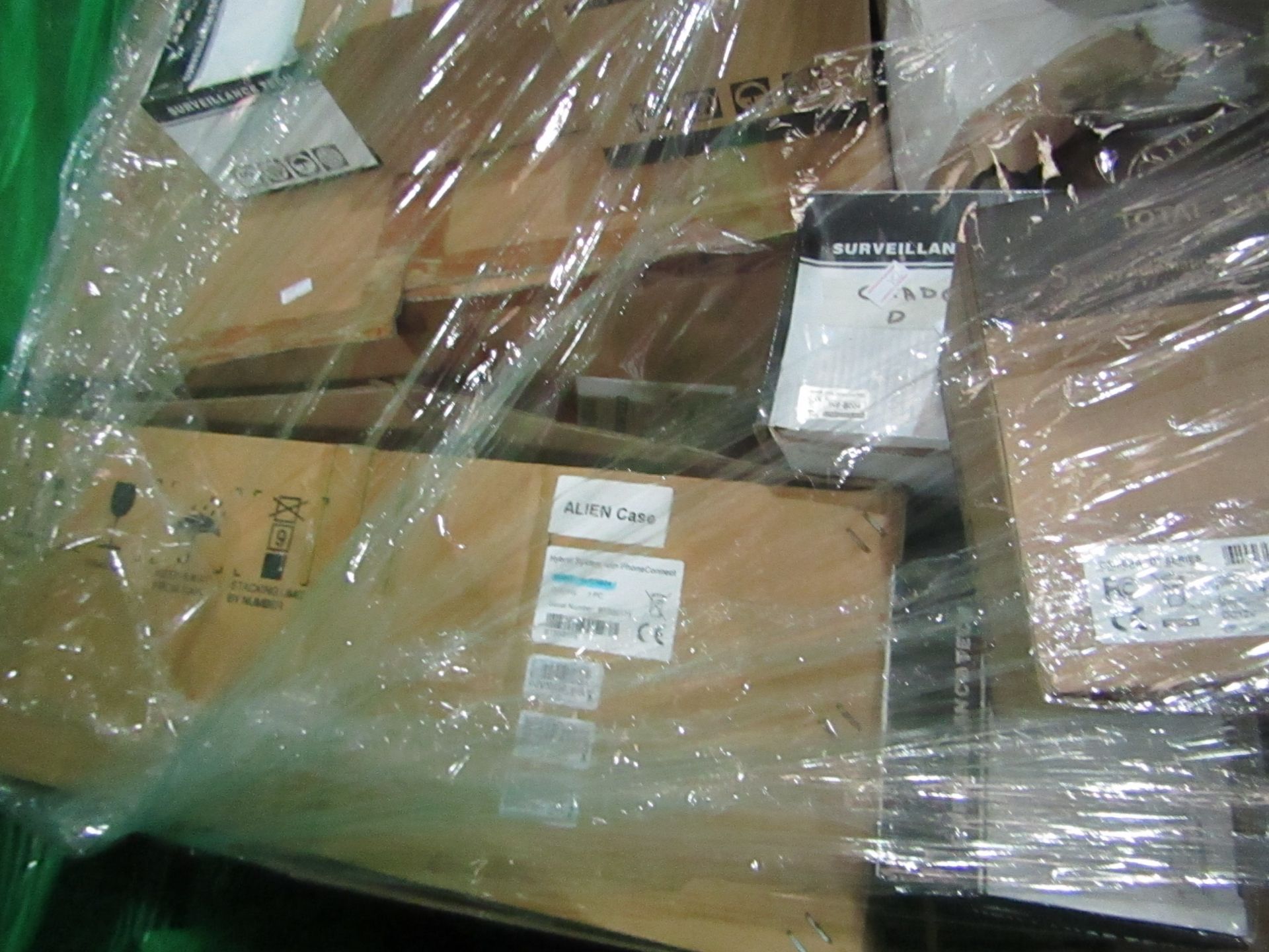 Pallet of CCTV Parts including Camera Housings, DVR's, PTZ Frames (minus the actual camera) and More - Image 3 of 5
